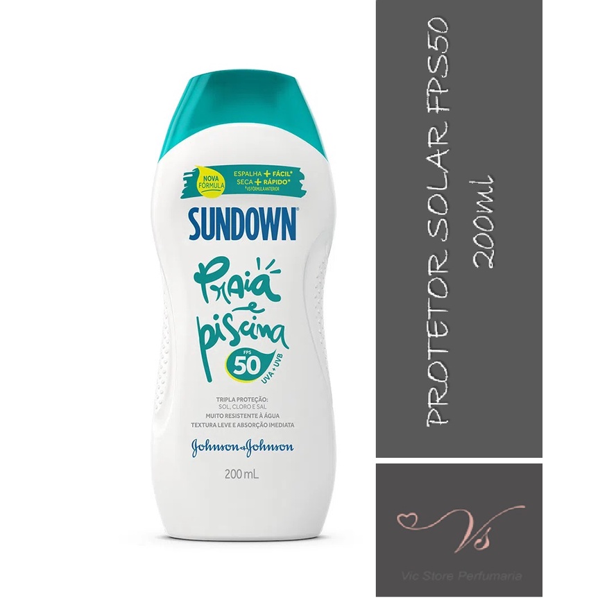 Protetor Solar Sundown Praia e Piscina FPS50 200ml em Oferta na Shopee