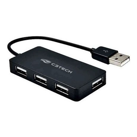 Hub Usb 2.0 De 4 Portas C/tomada 480mbps 500gb Sm