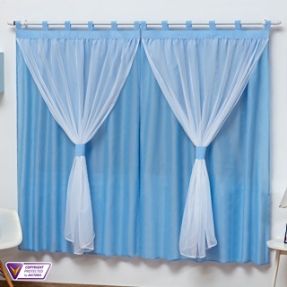 Cortina Slim Quarto Do Bebê Menino 2,00 M X 1,70 M Azul em Oferta na Shopee