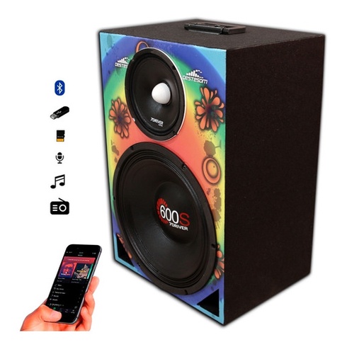 Caixa Som Bluetooth Usb Ativa Amplificada 7driver Stetsom