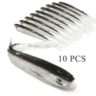 10Pcs Isca De Silicone Macia Lifelike Fish Lure Peixe/Simulação Peixes/Natação Crank Pesca Tackle Fishing Tool #4