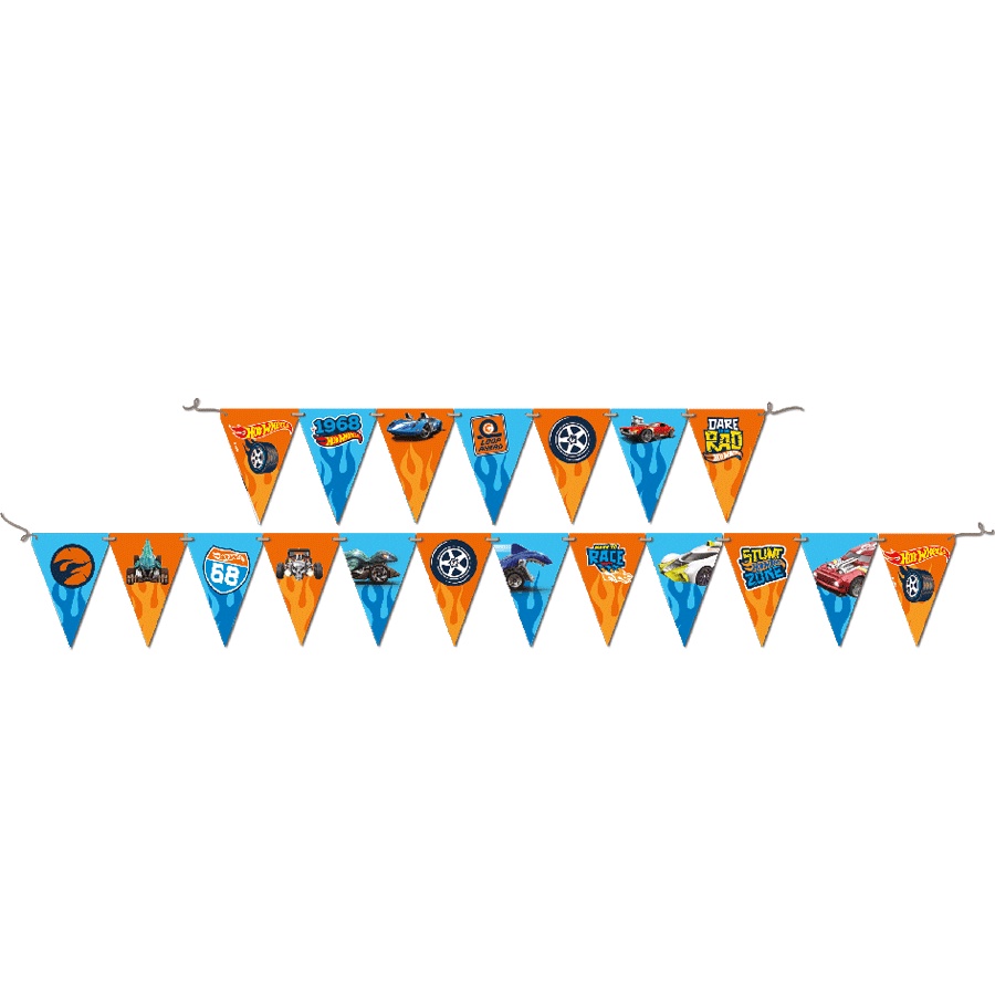 Faixa Decorativa Festa Hot Wheels - 1 Unidade - Festcolor - Rizzo