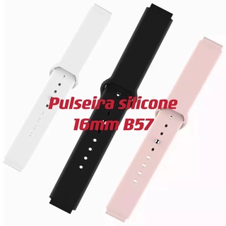 Pulseira De Relógio silicone Smartwatch 16mm B57 Com Pinos Engate Rápido