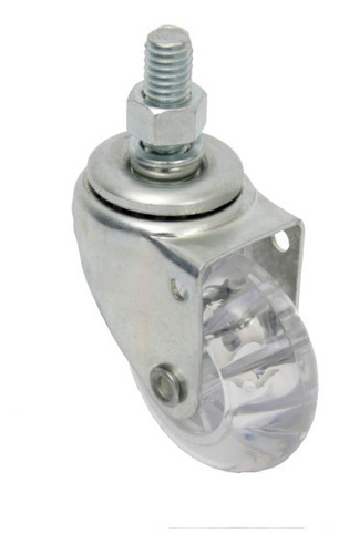 (2pçs) Rodizio Giratorio Rosca 3/8 Roda 50mm Gel/ Silicone