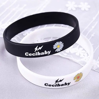 Pulseira De Casais Pequena Margarida Silicone De Casal Homem E Mulher