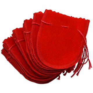 25 Saquinhos de Veludo Tamanho 6,5 x 8 cm - joias - presentes cor Vermelha em Oferta na Shopee