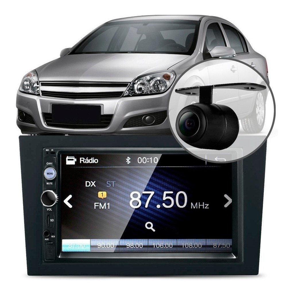 Central Multimídia Mp5 Vectra Câmera Bluetooth Espelhamento em Oferta na Shopee