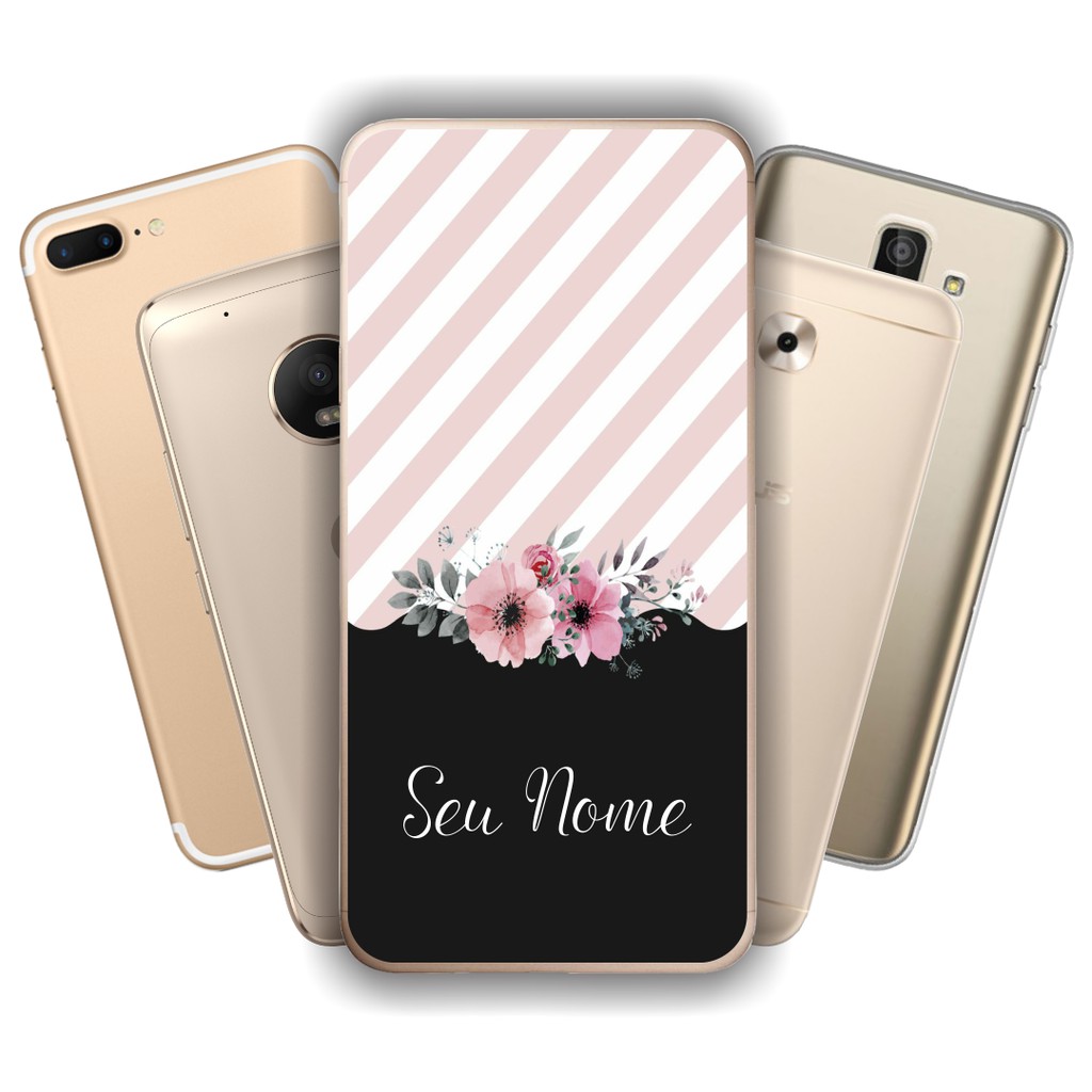 Capinha Anti Impacto Personalizada para LG  - Listras com nome