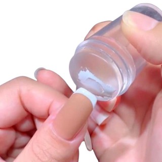 Carimbo de Unha Transparente com Ponta de Silicone