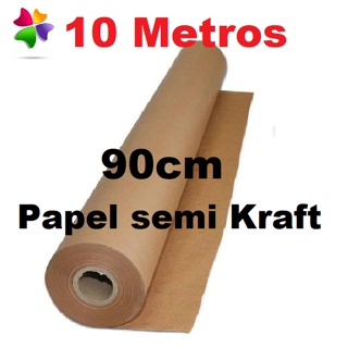 Papel pardo Semi Kraft 10Metros 90Cm em Oferta na Shopee