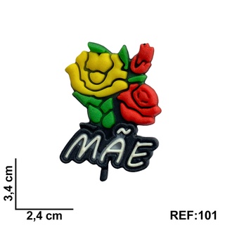 Aplique Emborrachado Kit 10 Unidades Flores Mãe para Laços, Tiaras, Sapatos e Artesanatos REF 101