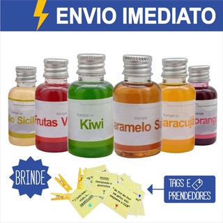 Kit 06 Xaropes para Drink 30ml Saborize seu Drink Gin, Pink Limonade, Soda Italiana, Água