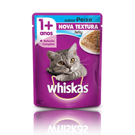 Whiskas Sachê Jelly Peixe para Gatos Adultos- 85g