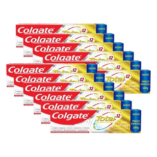 Kit 12 Creme Dental Colgate Total 12 Anti-Tártaro 180g