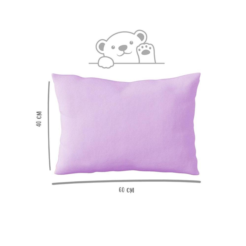Fronha Avulsa 40cm x 60cm Kids Malha 100% Algodão Lisa Lilás Arrumadinho Enxovais em Oferta na Shopee