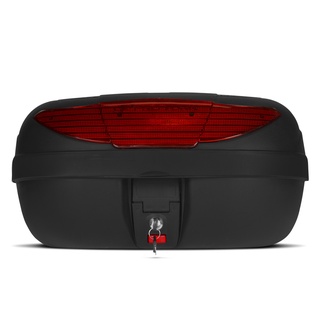Baú De Moto Bauleto Pro Tork 45 Litros Com Lente Vermelha