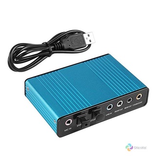 Placa de som externa de 6 canais 5.1/7.1 Adaptador de placa de som de áudio óptico S/PDIF [7/25]