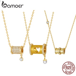 Colar Bamoer Prata 925 Série Cintura Pequena Moda Joias Para Mulheres Presente Meninas