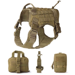 Serviço Tático Colete Cão Respirável Roupas Militares Do Arnês Treinamento Ajustável Caça Molle Harness Dog Tactical