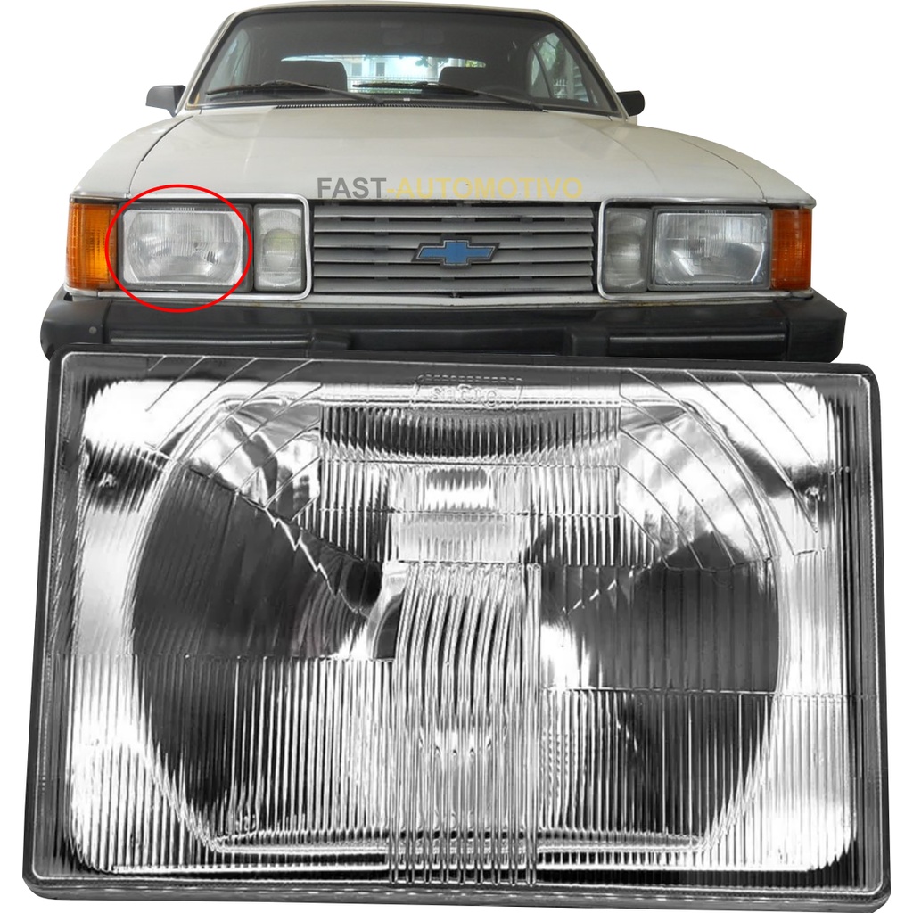 Farol Opala 80 81 82 83 84 85 86 87 Lente Vidro Lado Direito