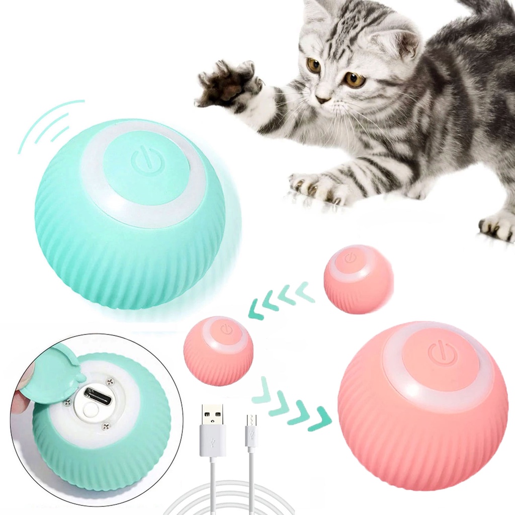Gato Brinquedo Elétrico Automático Rotação USB Recarga Brinquedos Interativos Interessante Gatinho Cão Acessórios Para Animais De Estimação