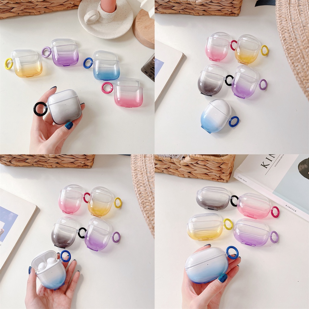 Capa Protetora De Silicone TPU Flexível Antiqueda Com Anel De Pendurar Para Xiaomi Redmi Buds 4 3 pro TWS