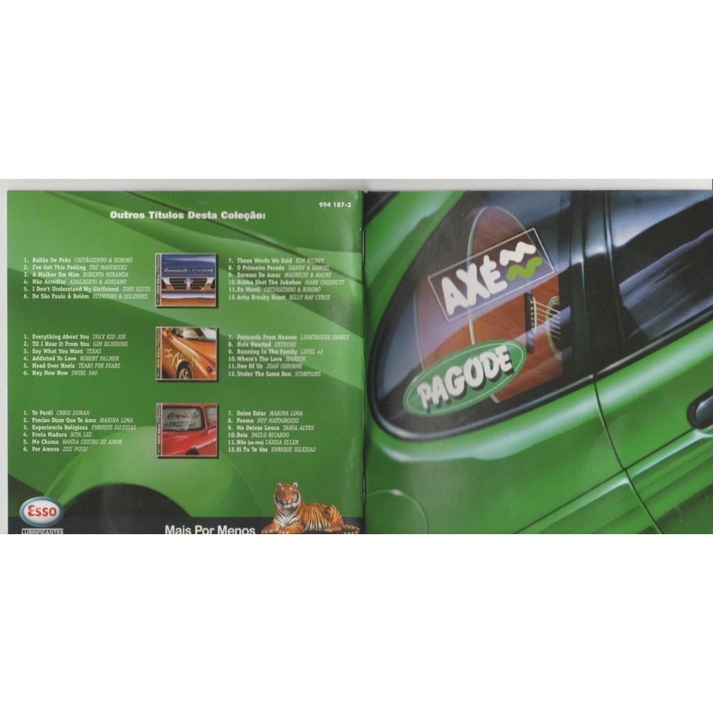 Cd Axé E Pagode, 1999, Music Collection Esso Ultron, Universal Music