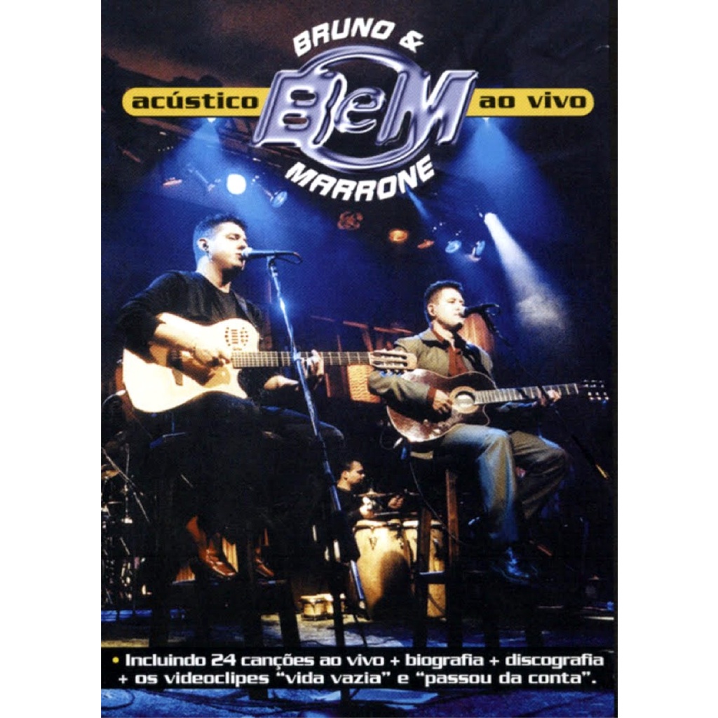DVD BRUNO E MARRONE AO VIVO ACÚSTICO ORIGINAL E LACRADO