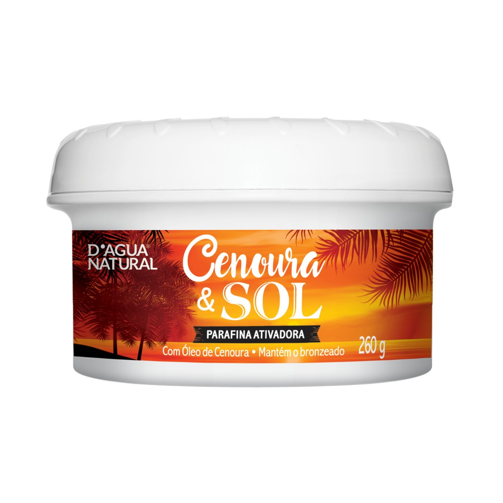 Parafina Bronzeadora Cenoura E Sol D Agua Natural 300g