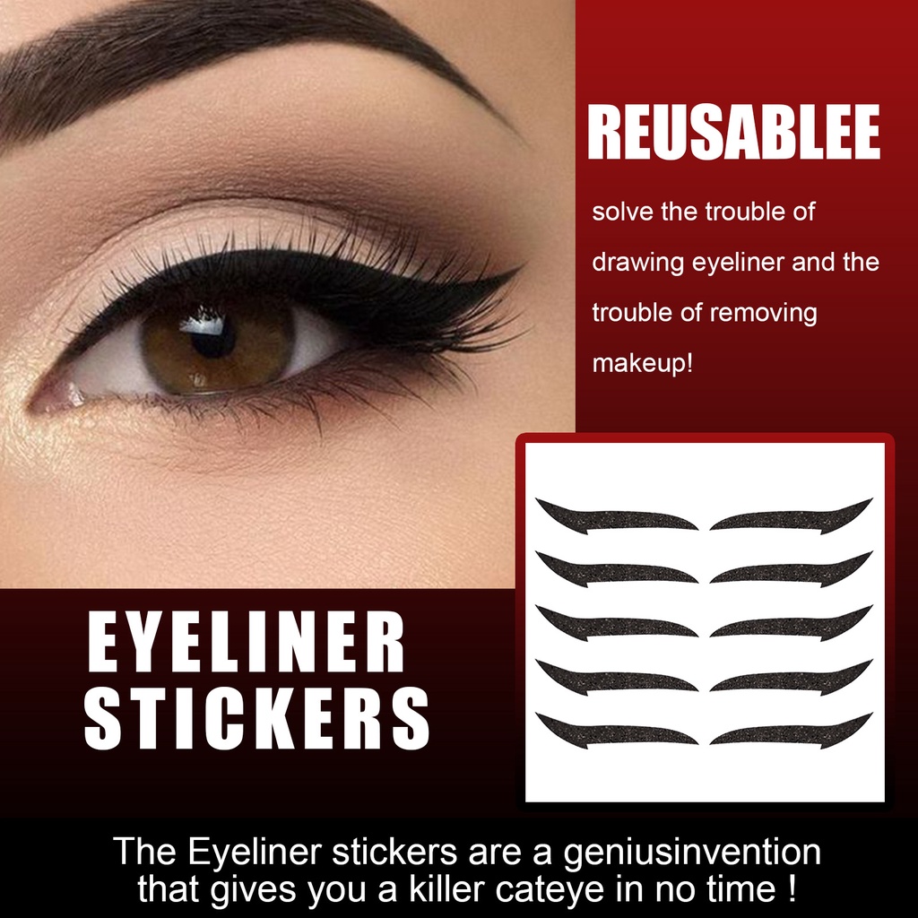 Cartela de Delineador Adesivo 4 pares para os olhos T-308