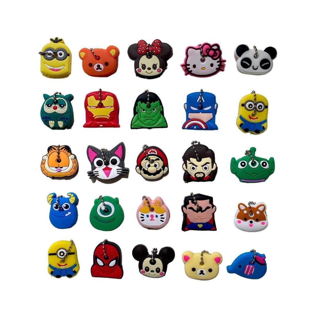 Capa Protetora De Silicone Para Chave  Chaveiro Minnie Mickey Stitch Minion em Oferta na Shopee