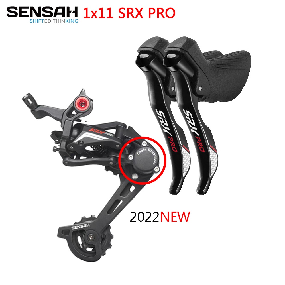 Grupo De Velocidade 1x11 Original SENSAH SRX PRO/R/L Shifter + Desvaladores Traseiros/Gravel-bikes/Ciclocross