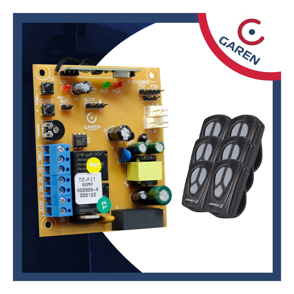 Placa Central De Comando Classic Fit Ramp + 6 Controle Garen