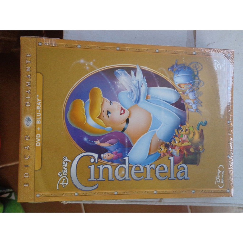 Cinderela Dvd + Bluray Lacrado Com Luva Original Disney