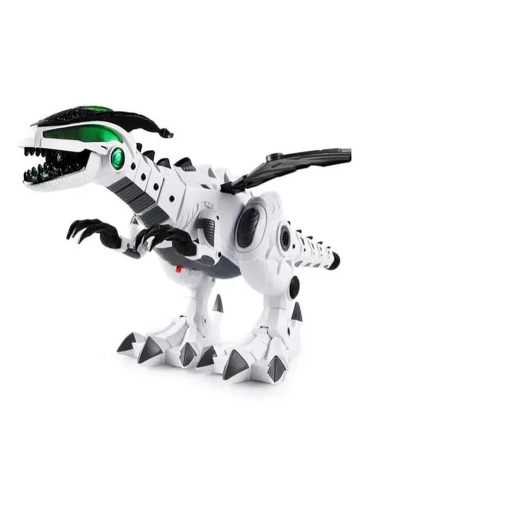 Robô Dinossauro Cibernético Que Anda E Solta Fumaça com Som e Luz