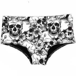Sunga Estampada Caveira Tradicional Tecnologia Não Desbota com o Cloro Estampa Caveiras Skullz