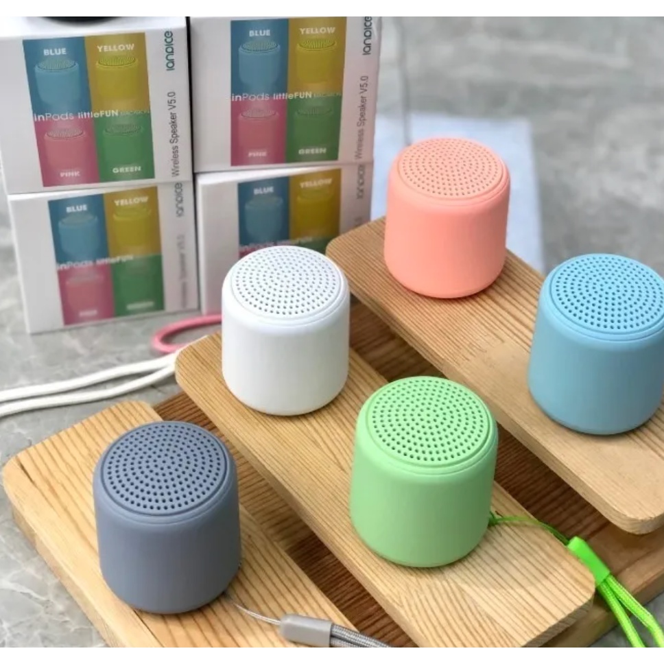 Mini Caixa De Som TWS V5.0 Inpods Little Fun Macaron Portátil Kit10
