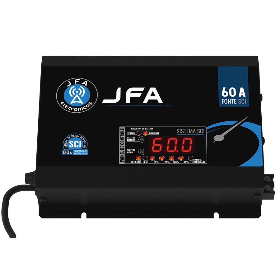 Fonte jfa 60a Automitivo som trio Caixa Bob Carregador Bater