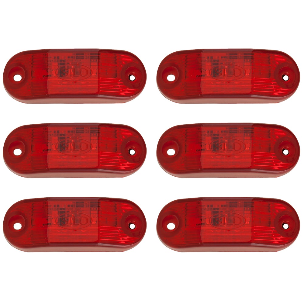 6 Lanterna Traseira Teto 2LED VM Ônibus Busscar Induscar Mascarello Caminhão Van Trailer 12 volts