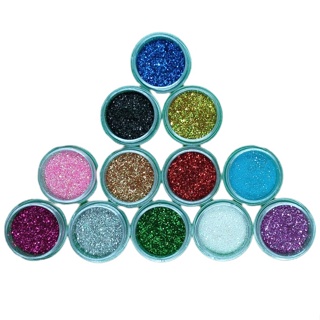 kit 12 Potinhos De Glitter Extra Fino 2 Gramas + Brilho / Varias em Oferta na Shopee
