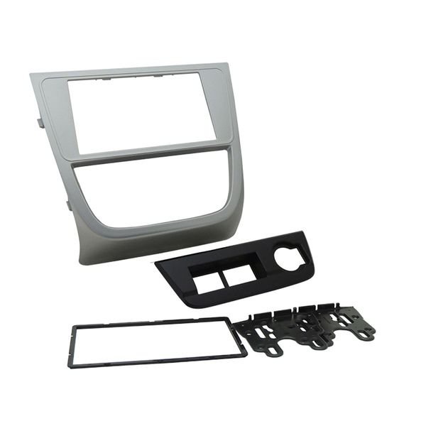 Moldura 2 Din Volks Gol, Voyage, Saveiro, G5 - Prata em Oferta na Shopee