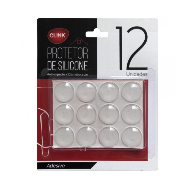 Protetor De Silicone Redondo Anti-impacto 2cm Diâmetro 12pçs CK4002