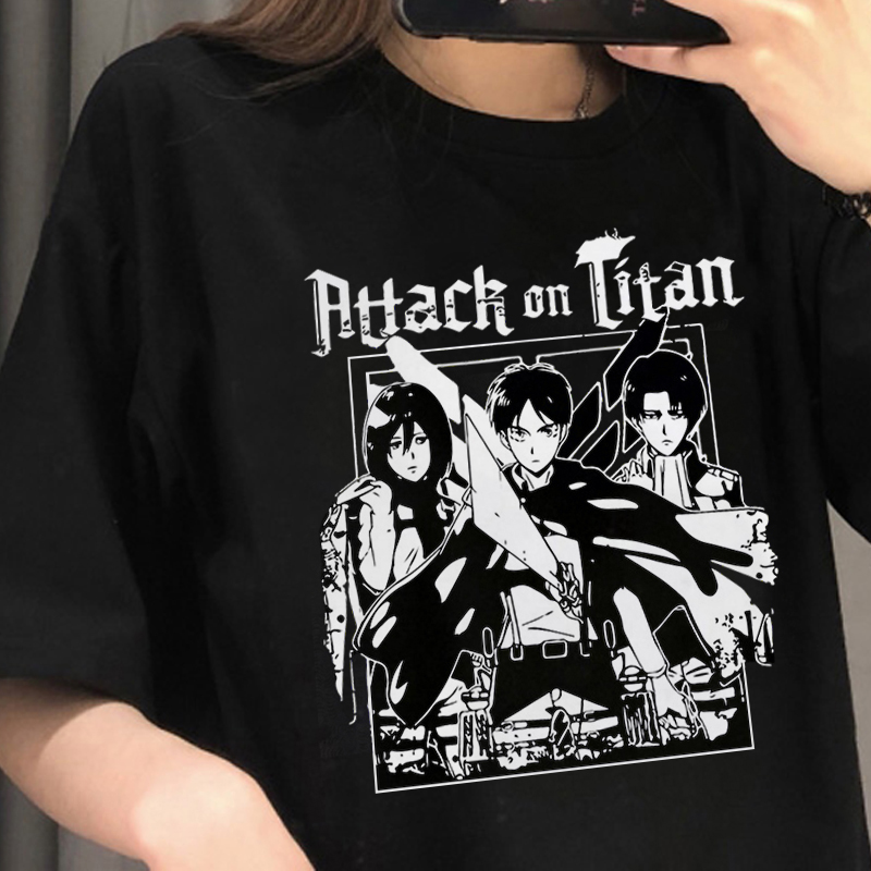 Camiseta Anime Ackerman Levi Attack On Titan Aot Para Masculino E Mulheres Shopee Brasil 9574