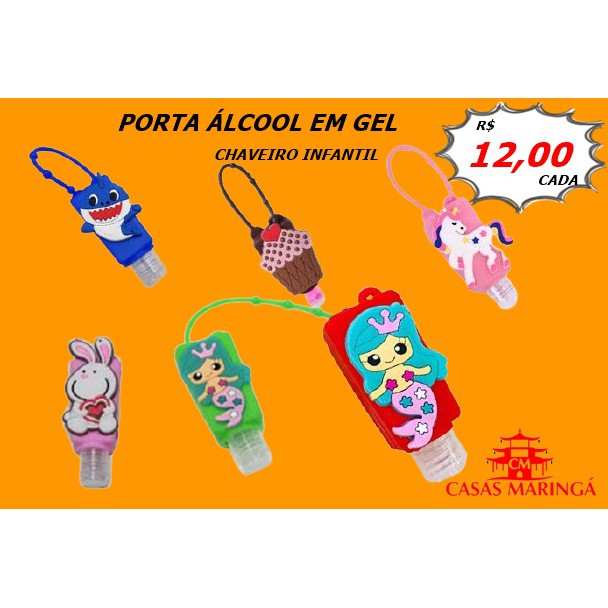 PORTA ÁLCOOL EM GEL