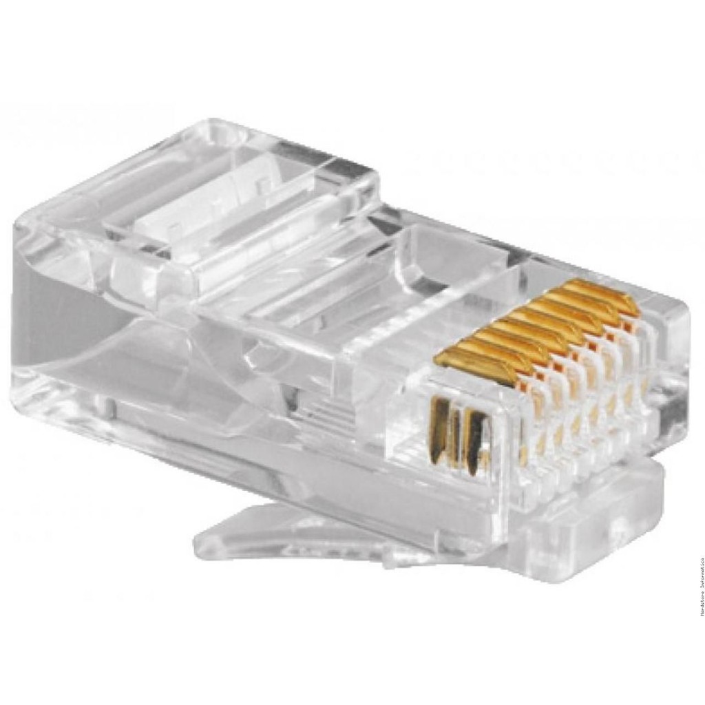 Conector RJ45 macho CAT5E 8 vias blindado