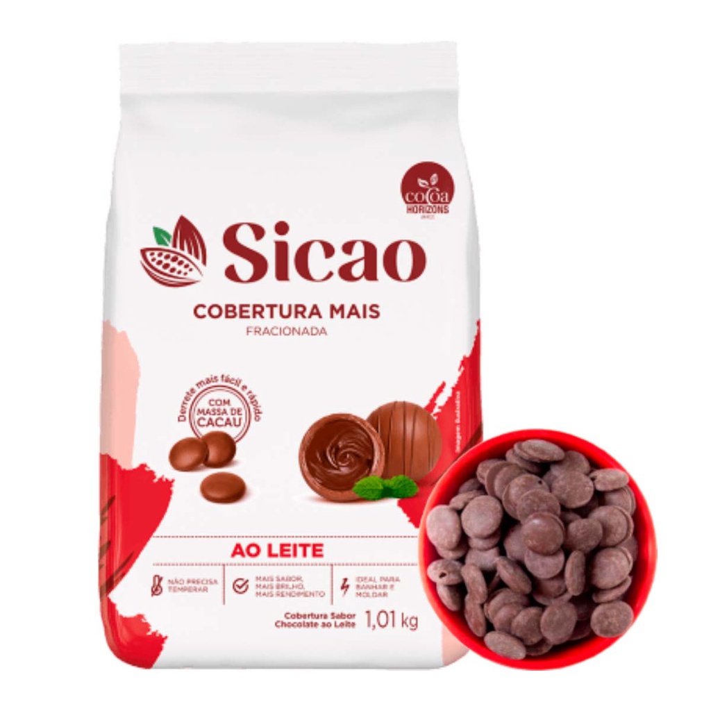 Chocolate Fracionado Sicao Ao Leite Em Gotas 1kg em Oferta na Shopee