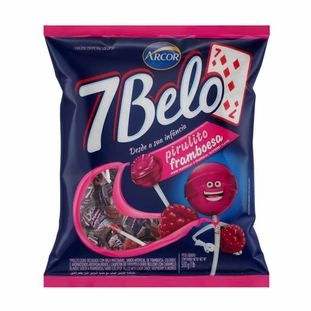 Pirulito Framboesa 7 Belo 500g - Arcor em Oferta na Shopee