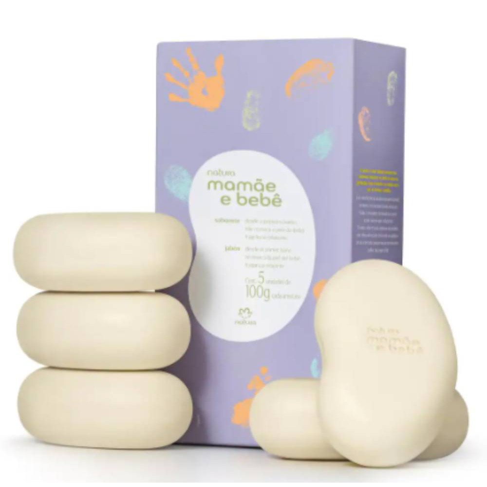 Natura Mamae E Bebe Caixa De Sabonete Relaxante Em Barra De 5 Unidades 100g Shopee Brasil