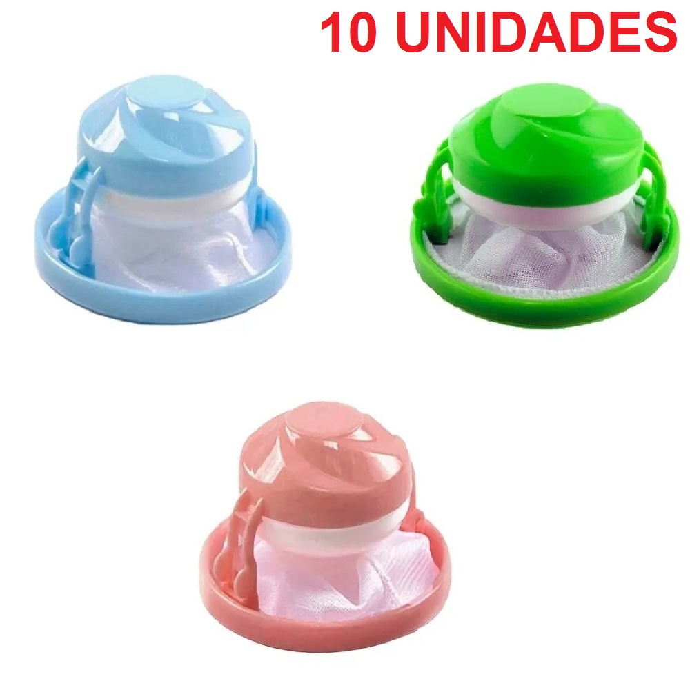 10 Filtro Coletor Pelos Fiapos Máquina De Lavar Roupas