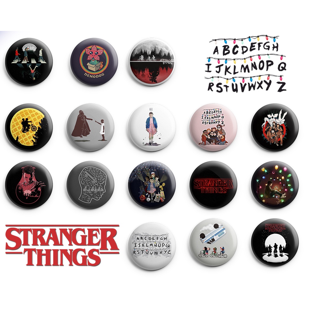 Botton Stranger Things Boton Série Button Tamanho 3,5cm Unidade ...